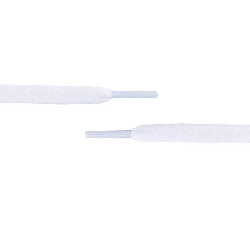 AOMIDI 2 Pair Flat Shoelaces 5/16" for sneakers and converse shoelaces replacements (63" inches (160 cm), White) - Image 3
